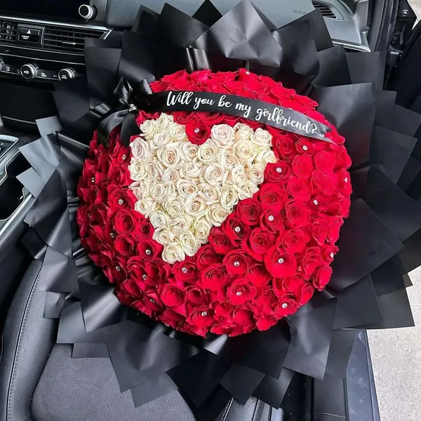 Label text > 100% fresh flower 
