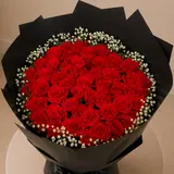 A Breathtaking 50 Red Rose Bouquet – photo 4