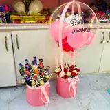 The Celebration Lift Personalized Balloon, Rose & Chocolate Bucket Combo – photo 2