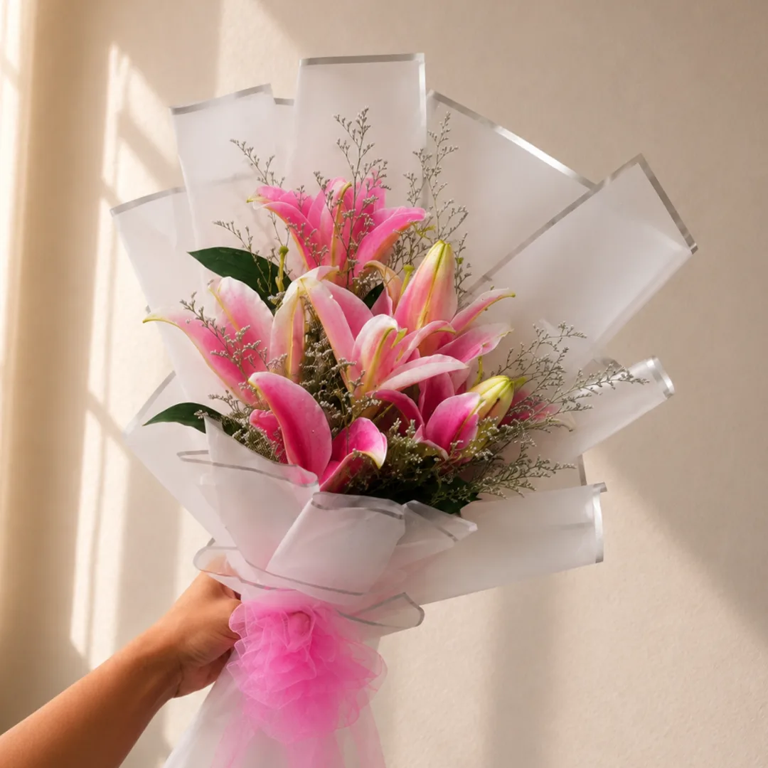 A Fragrant Pink Lily Bouquet