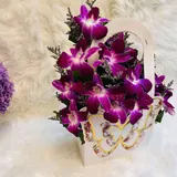 Orchid & Limu Arrangement in Butterfly Hanging Gift Bag – photo 5