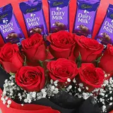Red Rose & Dairy Milk Chocolate Bouquet – photo 3