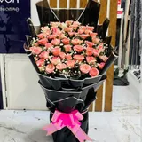 50 Shades of Pink Rose Stand Bouquet – photo 1