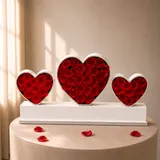 The Triple Heart Luxury: Signature Rose Trio Anniversary Gift – photo 1