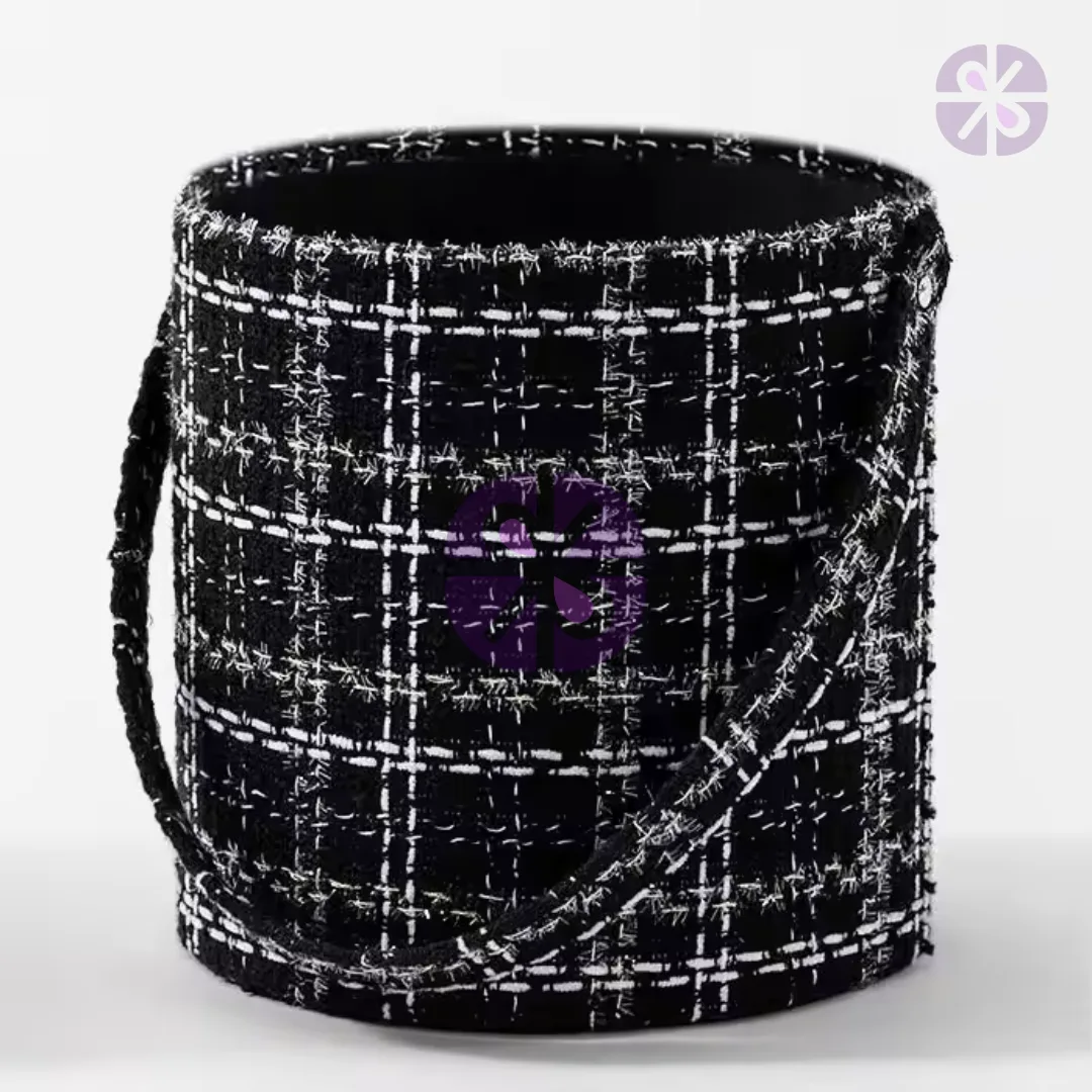 40 Red Roses in Premium Tweed Round Box