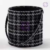 40 Red Roses in Premium Tweed Round Box – photo 2