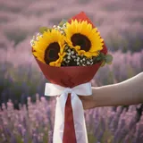 The Heartfelt Harmony Duo Sunflower & Baby's Breath Bouquet – photo 2