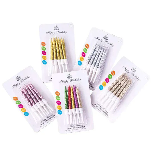 The Twirl Sparkle Metallic Spiral Birthday Candles (Multi-Packs)
