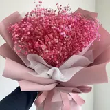 Hot Pink Baby's Breath Cloud Bouquet – photo 2