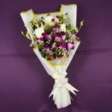 The Exotic Royal Orchid, Rose & Gypsy Bouquet – photo 2