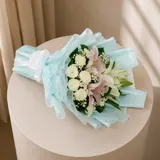 A Serene Lily & Rose Bouquet – photo 2