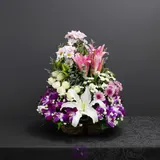 Luxury Mixed Flower Basket Arrangement – photo 1