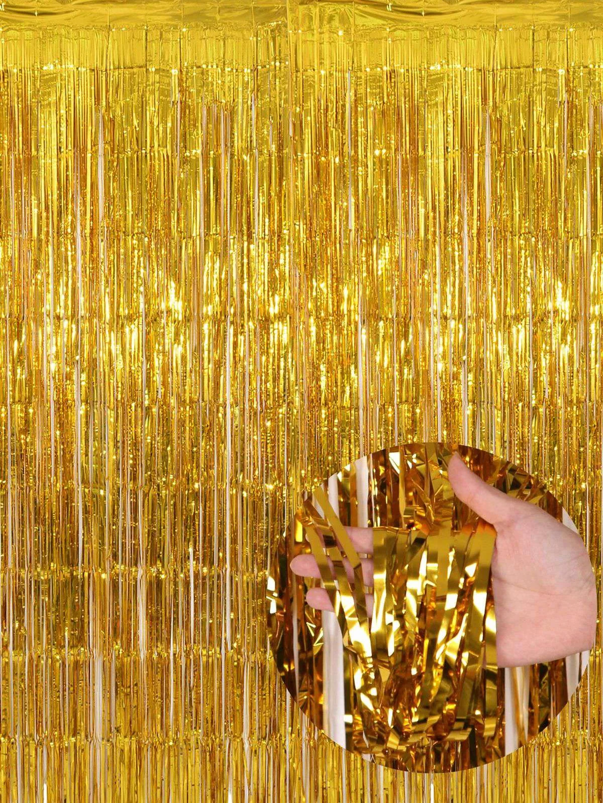 Multi-Color Foil Fringe Curtain - Shimmering Party Backdrop Decoration