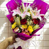 Vivid Romance Lily & Rose Bouquet – photo 1