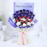 Sweeter Than Chocolate Bouquet – Dairy Milk & KitKat Combo with White Blooms – photo 1