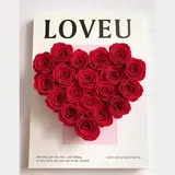 Premium 25 Red Roses in Transparent Acrylic Square Gift Box with Tote Bag – photo 3