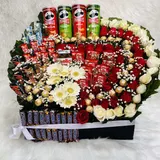 Ultimate Snacks, Mix Chocolate, and Flower Hamper Box – photo 4