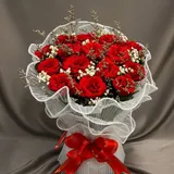 The Romance Red Rose Round Bouquet – photo 2