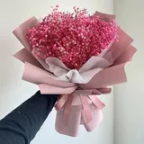 Hot Pink Baby's Breath Cloud Bouquet – photo 1