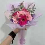 Enchanting Pink Gerbera Bouquet with Limonium & Baby's Breath – photo 1