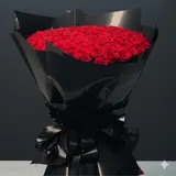 Luxury 100 Red Roses Bouquet Wrapped in Premium Black Paper – Perfect for Proposal, Anniversary & Valentine’s Day – photo 5