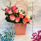 Elegant Pink Rose & White Gerbera in Handy Pink Gift Box – photo 5