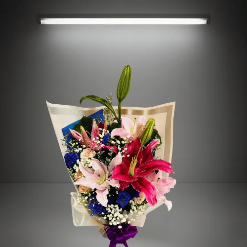 A Vibrant Mixed Lily Bouquet