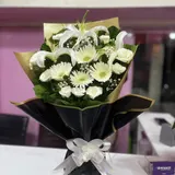 Royal White Lily & Gerbera Bouquet – photo 2