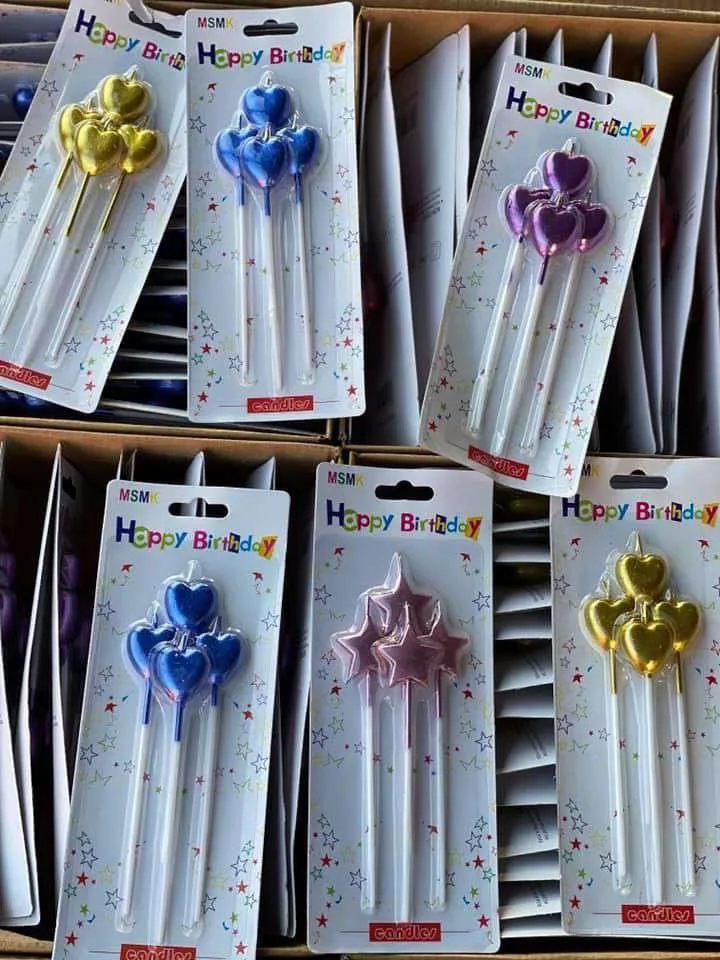 The Celebration Sparkle Heart & Star Candles