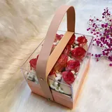 Elegant Pink Rose & Gypsy Square Transparent Hanging Gift Box – photo 2