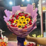 Sunset Spark Mixed Bloom Bouquet – photo 2