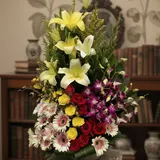 Luxury Mixed Flower Basket Arrangement – Premium Gift Bouquet – photo 2
