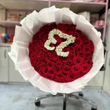 100 Premium Red Roses Bouquet with Fully Customizable Name or Number Design – Perfect for Proposal, Anniversary & Valentine’s Day – photo 5