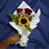 Sunny Love Mini Bouquet: Rose & Sunflower Mix – photo 2