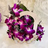 Orchid & Limu Arrangement in Butterfly Hanging Gift Bag – photo 4