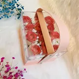 Elegant Pink Rose & Gypsy Square Transparent Hanging Gift Box – photo 3