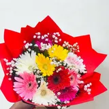 Vibrant Gerbera Burst Multi-Color Bloom Bouquet – photo 5