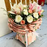 Sweetest Whisper Round Mini Lily & Rose Gift Bouquet – photo 5