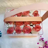 Elegant Pink Rose & Gypsy Square Transparent Hanging Gift Box – photo 6