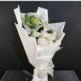 Pristine Grace Fresh White Lily and Rose Bouquet – photo 2