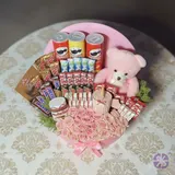 Pink Perfection Elegent Roses, Chocolates, and Teddy Gift Box – photo 2