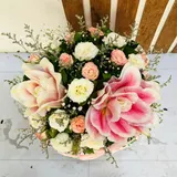 Sweetest Whisper Round Mini Lily & Rose Gift Bouquet – photo 4