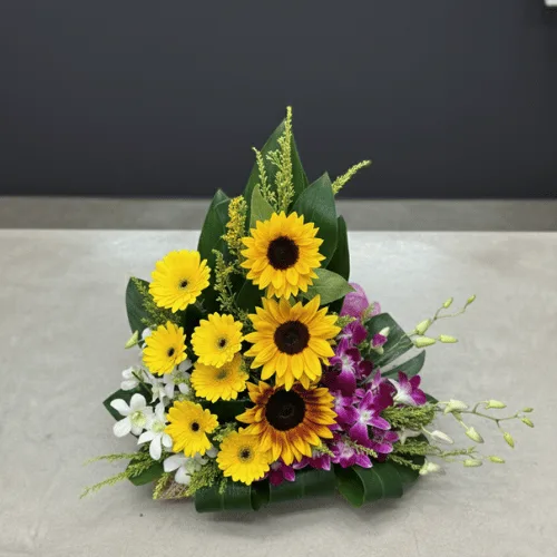 Premium Sunflower Basket Arrangement – Elegant Gift Bouquet