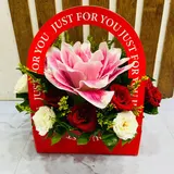 The Heartfelt Harmony Red Box Mixed Rose & Lily Arrangement – photo 1