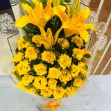 Golden Glow Yellow Lily Bouquet – photo 3