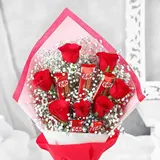 Red Roses & KitKat Chocolate Bouquet – photo 2