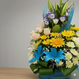 Premium Mixed Flower Basket Arrangement – Elegant Gift Bouquet – photo 2