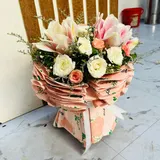 Sweetest Whisper Round Mini Lily & Rose Gift Bouquet – photo 2