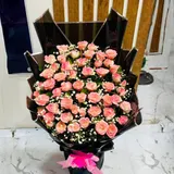 50 Shades of Pink Rose Stand Bouquet – photo 2