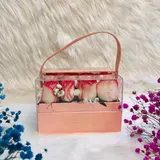 Elegant Pink Rose & Gypsy Square Transparent Hanging Gift Box – photo 1